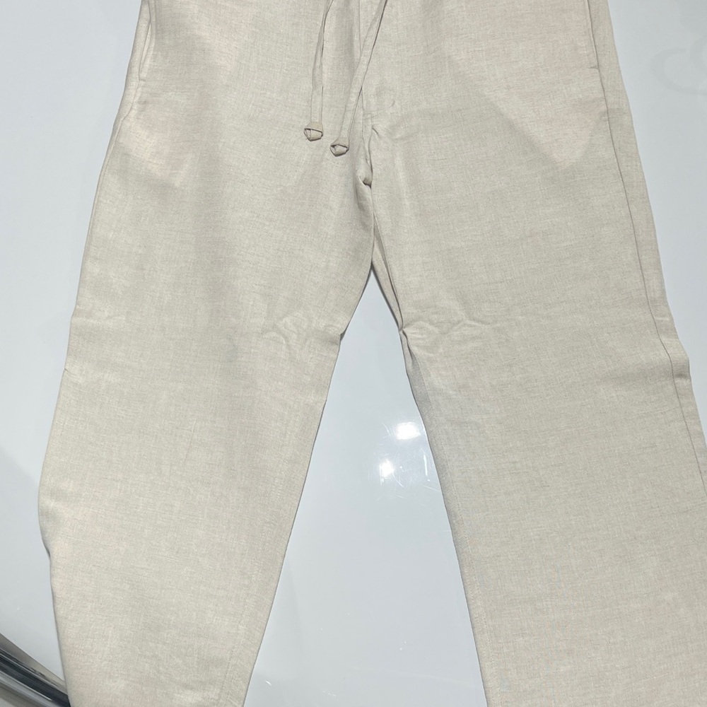Perry Ellis Light Beige Drawstring Chinos